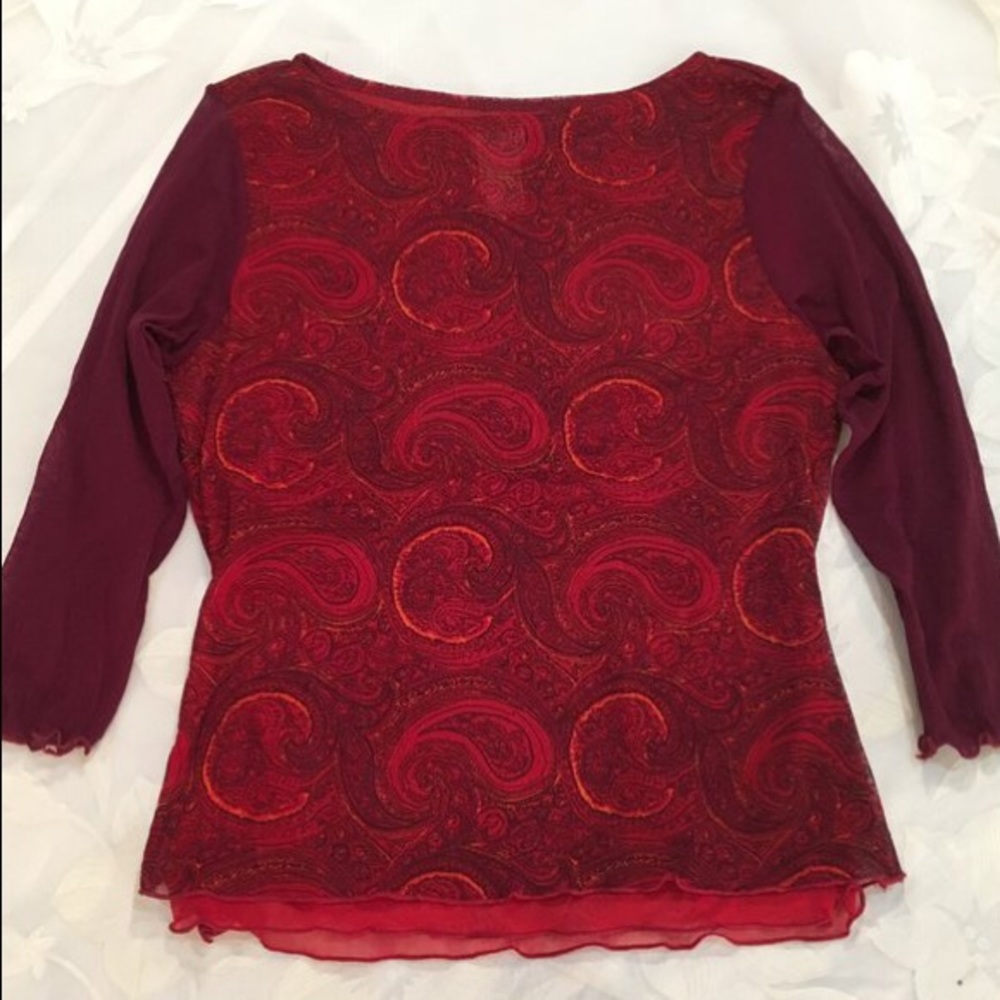 Jacques Three Quarter Length Swirls Top - Picture 2 of 4